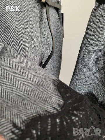 Сиви зимни панталонки с дантела и коланче, снимка 3 - Къси панталони и бермуди - 52836080