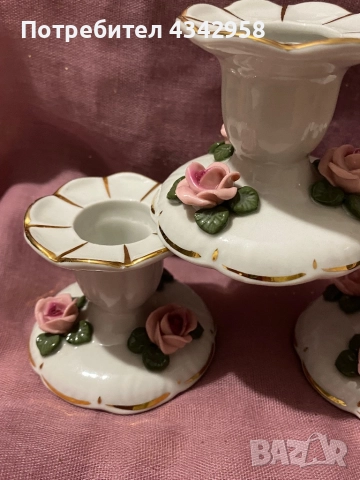 Dresden. Gerhard Knopf Bavaria.Свещници.1950-1960г., снимка 4 - Антикварни и старинни предмети - 52124581