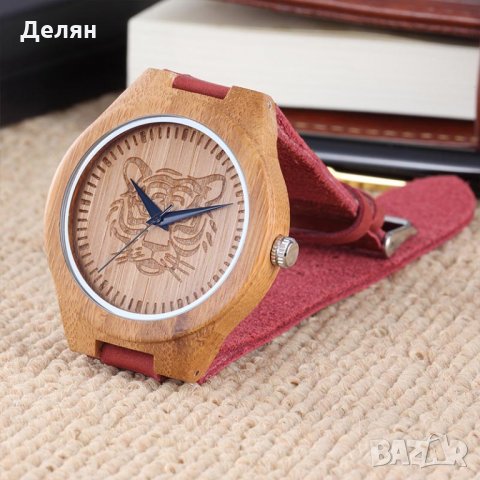 Мъжки часовник 005, дървен корпус, снимка 4 - Мъжки - 28267251