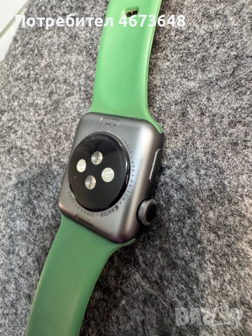 Apple Watch Series 3 (38мм), GPS, Тъмнозелена Каишка + Магнитно Зарядно, снимка 5 - Аксесоари за Apple - 52777204