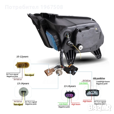 Комплект Full LED фарове за Форд Мустанг 2010 - 2014 USA Mustang, снимка 6 - Части - 51987886