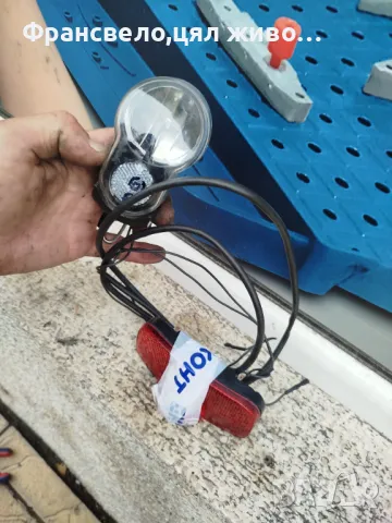 Комплект светлини за велосипед колело 6 волта , снимка 1