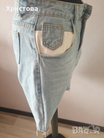 Дънкови панталонки ЗАРА - 10,00лв., снимка 5 - Къси панталони и бермуди - 40835452