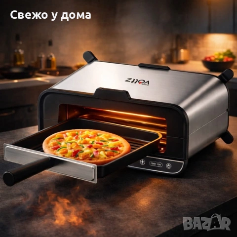 Мултифункционален уред за готвене 4 в 1, Oliver Voltz, 1700W, Тостер, Грил/Парти грил, Фурна, BBQ, снимка 4 - Тостери - 53458105