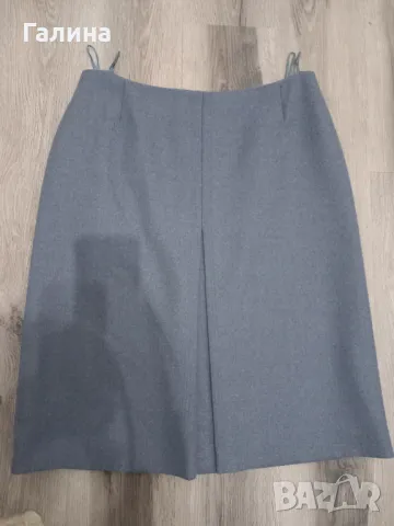 Сива вълнена пола