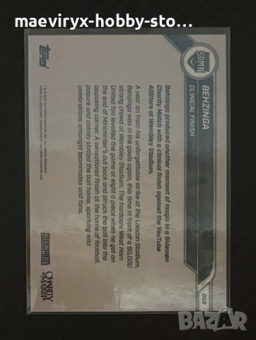 Topps Now Sidemen Charity Match 2025 - Behzinga #003 - 24/25, снимка 2 - Колекции - 53437560
