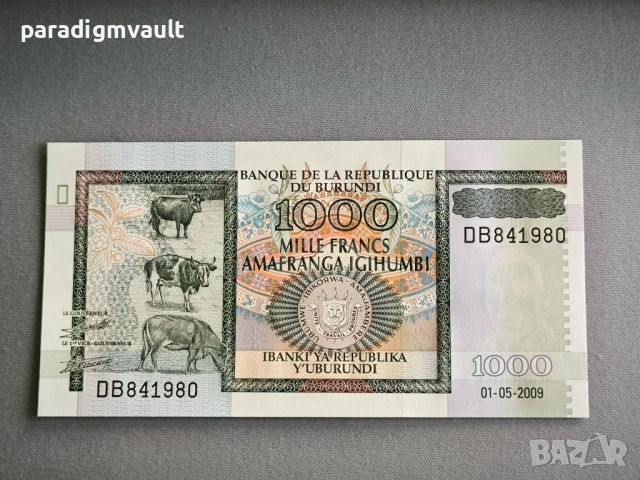 Банкнота - Бурунди - 1000 франка UNC | 2009г.