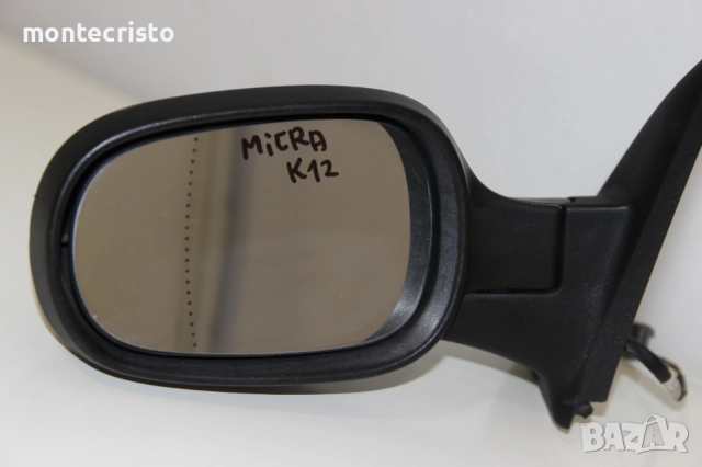 Ляво електрическо огледало Nissan Micra K12 (2003-2010г.) 3 пина / Нисан Микра Черно черен, снимка 2 - Части - 51483727