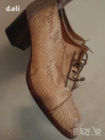 SARTORE France 🇫🇷  Size 38 100% змийска кожа, снимка 3 - Дамски обувки на ток - 50139785