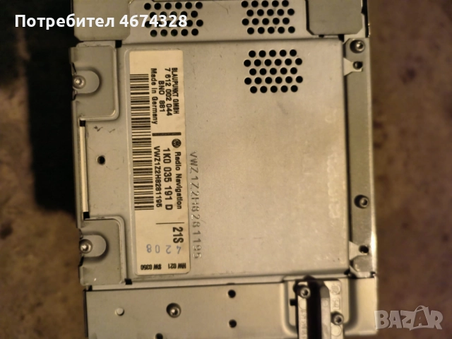 Авторадио от Фолксваген Пасат б6, снимка 3 - Части - 52730485