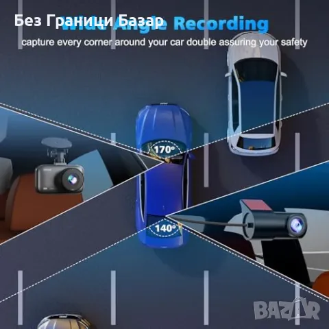 Нов 4K двоен видеорегистратор с WiFi, CPL филтър и нощно виждане за кола, снимка 3 - Друга електроника - 49507710