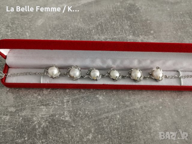 Гривни с перли в луксозна кутия, снимка 7 - Гривни - 34878679