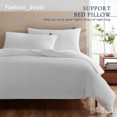 Нови MH 2 броя удобни възглавници с мек пълнеж за легло спане сън спалня, снимка 7 - Възглавници - 39605152