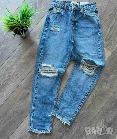 Сини дънки без еластичност