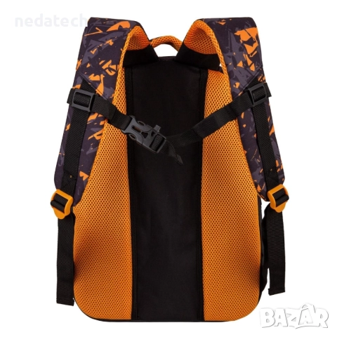 Ученическа раница, Оранжев, 32x26x43см., снимка 3 - Раници - 51530068