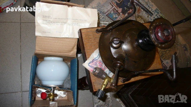 Петромакс комплект котлон с лампа, снимка 3 - Антикварни и старинни предмети - 53431343