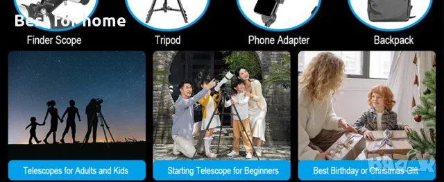 Мощен телескоп  80 mm х 600 mm от Celticbird, снимка 14 - Чанти, стативи, аксесоари - 48950291