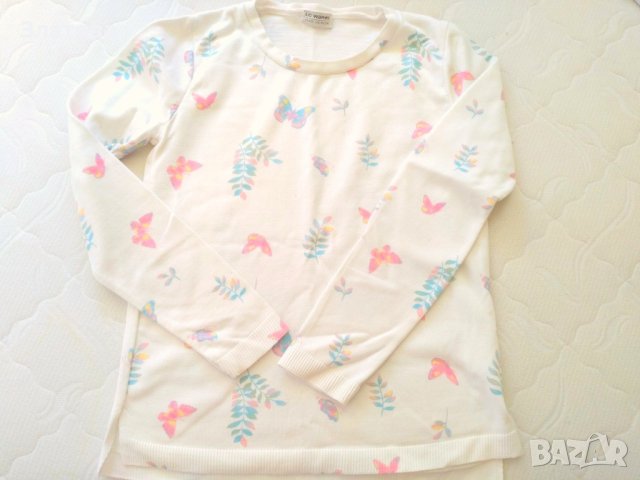 Блуза - пуловер с принт на цветя 10-12 г