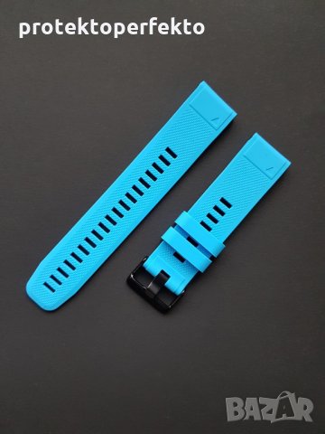 Силиконова каишка за GARMIN Fenix 5X – сив  цвят, снимка 5 - Смарт часовници - 32273129