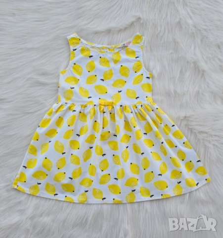 Детска рокля H&M лимони 18-24 месеца, снимка 4 - Бебешки рокли - 51587873