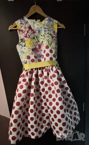 Официална рокля с цветя, снимка 4 - Детски рокли и поли - 49890270