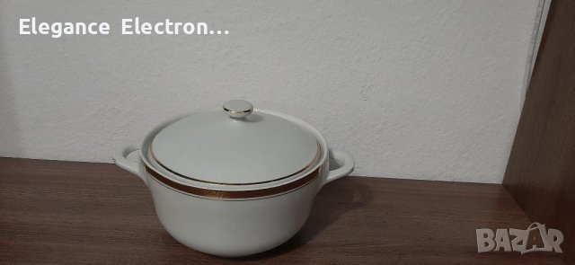 Български Порцеланов Супник със Златен кант , снимка 2 - Други - 38095401