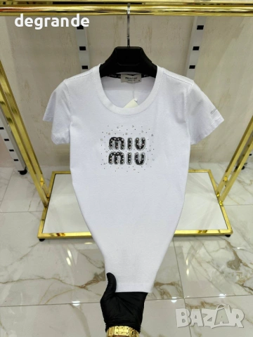 НОВ Модел Дамска Тениска Miu Miu , снимка 2 - Тениски - 53289171