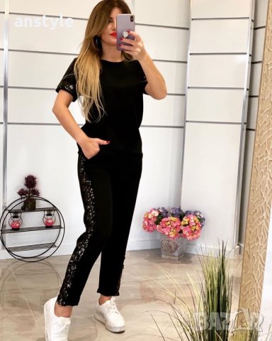 Елегантен екип в два цвята, снимка 2 - Комплекти - 28179067