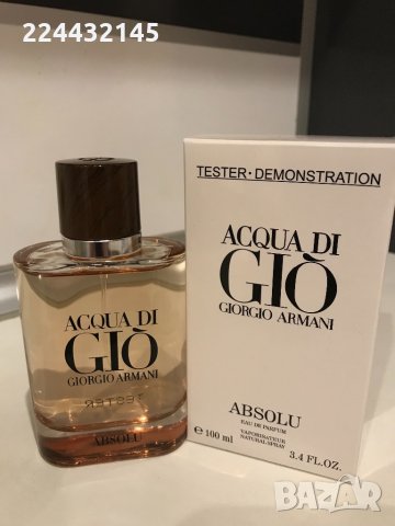 Armani Acqua di Gio Absolu 100 ml EDP Tester , снимка 1 - Мъжки парфюми - 35536692