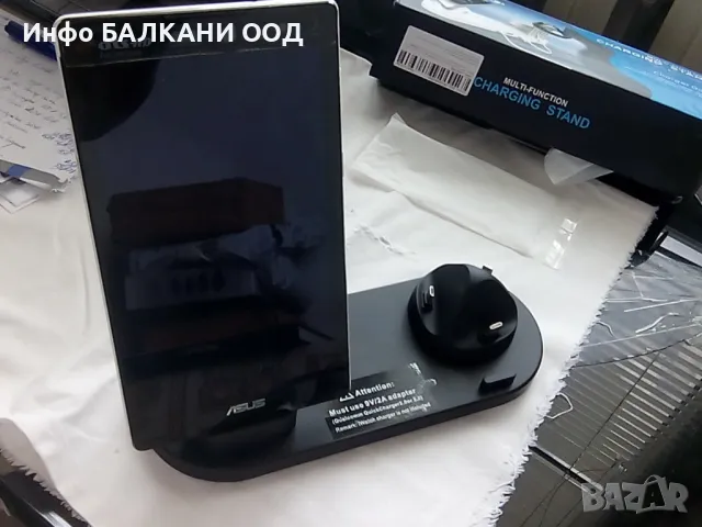 5 в 1 Универсална безжична зарядна станция устройство за телефон, слушалки, умни часовници, снимка 12 - Безжични зарядни - 50178449