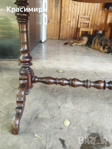 Маса с орехов фурнир, снимка 11 - Антикварни и старинни предмети - 50934796