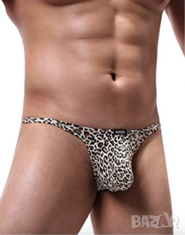 Ikingsky-L-Нови секси мъжки прашки в леопардов принт , снимка 3 - Бельо - 40369657