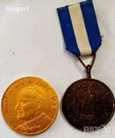 плакет -Иоан-Павел2 +медал бронз, снимка 1