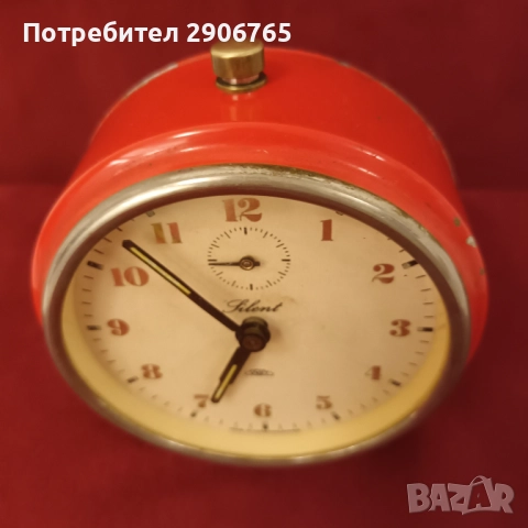 Часовник будилник PRIM Jilent Чехословакия работещ, снимка 5 - Антикварни и старинни предмети - 52665073