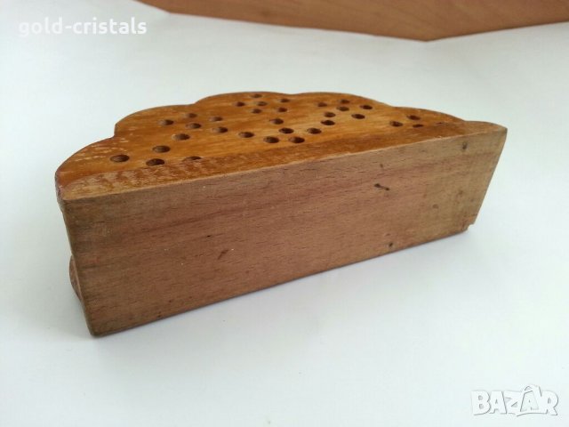 Стар дървен салфетник, снимка 4 - Други ценни предмети - 32502608