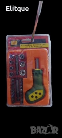 Комплект отвертки с удобна ергономична дръжка и приставки, снимка 2 - Други стоки за дома - 52820213
