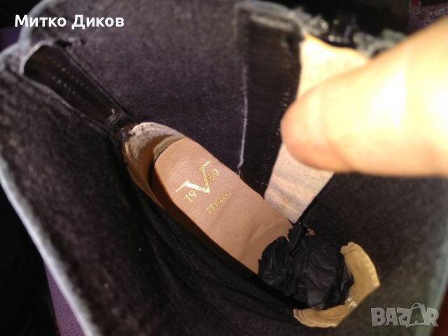 19v69 Italia by Versace маркови женски обувки боти №37стелка 24см ток 85мм, снимка 6 - Дамски обувки на ток - 43121127
