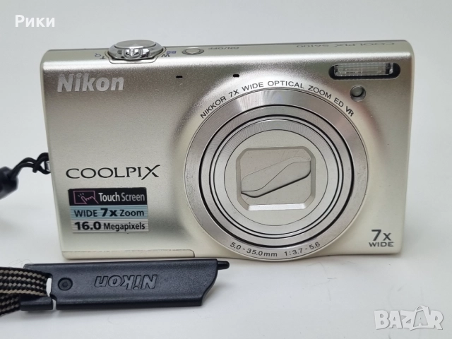 Nikon COOLPIX S6100 16mp Digital Camera Touchscreen Nikkor 7x wide Zoom, снимка 2 - Фотоапарати - 52729306