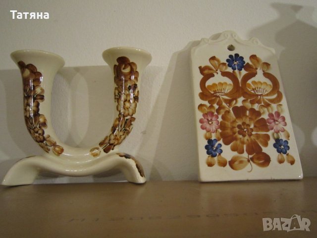  ЧИНИИ ,ВАЗИ :СВЕЩНИЦИ от 50-те години --керамика  КОЛО, снимка 9 - Сервизи - 33427046