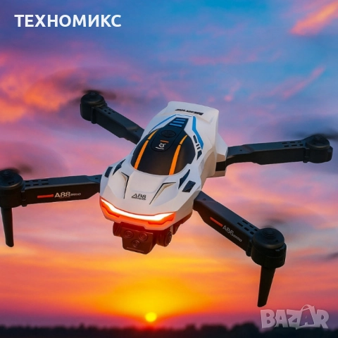 Дрон A88 PRO, модел Състезателен , сгъваем с двойна 1080P камера, снимка 15 - Камери - 51493518