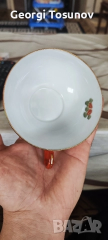 уникална порцеланова чаша с чинийка за чай кафе,мляко, , снимка 6 - Чаши - 51871683