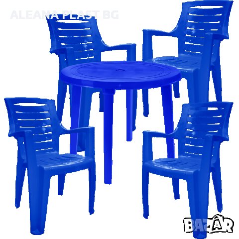 Пластмасова кръгла  маса, снимка 10 - Градински мебели, декорация  - 25608132