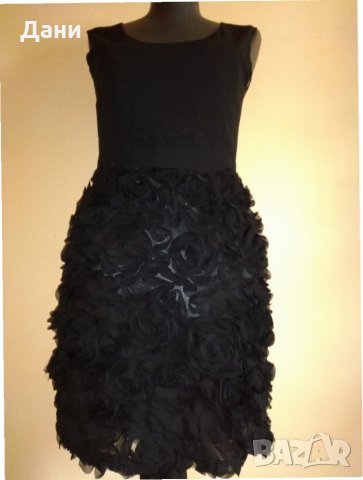 Елегантна черна рокля Jjina fruit, снимка 1 - Рокли - 28874584