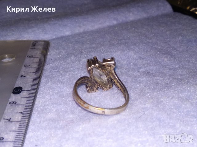 СКЪПОЦЕНЕН РЕТРО АРТ ПРЪСТЕН СРЕБРО 925 с ЮВЕЛИРНО ФАСЕТИРАНИ БЛЕСТЯЩИ ЦИРКОНИ 36128, снимка 7 - Пръстени - 39535623