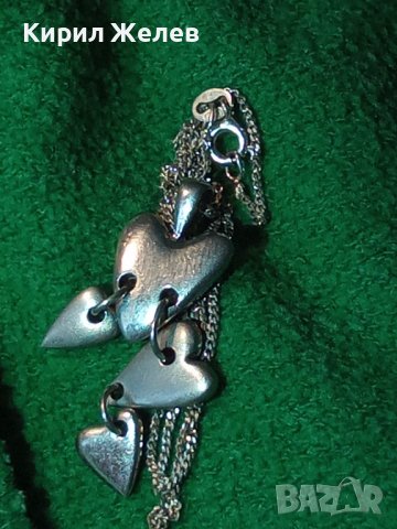 РОМАНТИЧНО ИТАЛИАНСКО СРЕБЪРНО АРТ КОЛИЕ със СЪРЧИЦА РОДИРАНО СРЕБРО 925 ДИЗАЙНЕРСКО БИЖУ 39909, снимка 17 - Колиета, медальони, синджири - 42855293