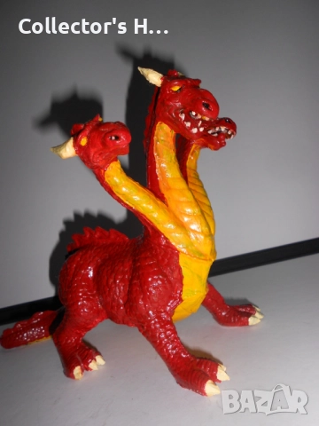 Ретро винтидж екшън фигурка триглав дракон фигура играчка от 1984 г., снимка 9 - Колекции - 52729319