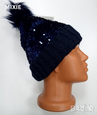 Нови детски зимни шапки с пайети, 9-15 г., снимка 7 - Шапки, шалове и ръкавици - 26923853