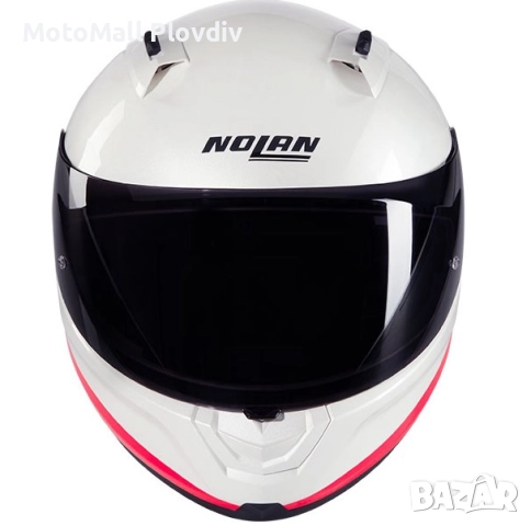 Каска Nolan N60-6 Sport Verniciatura Speciale 347 White Black Orange – Гланц ECE 22.06, снимка 5 - Аксесоари и консумативи - 51893952