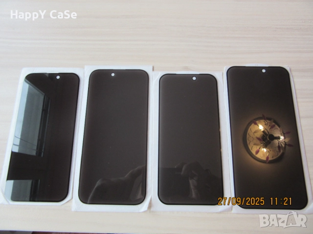 Apple iPhone 17 / Pro / Max / Air / PRIVACY ANTI-SPY Full Glue Стъклен протектор, снимка 8 - Фолия, протектори - 51829785