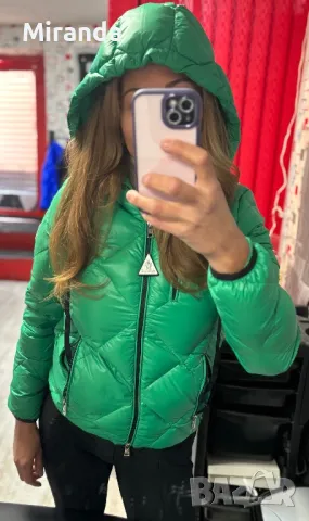 Moncler зелено зимно яке , снимка 1 - Якета - 48683305